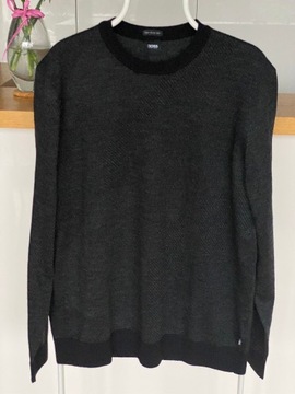 Sweter męski Hugo Boss XXL czarny-wełna