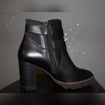 Buty skórzane Tamaris, rozmiar 36