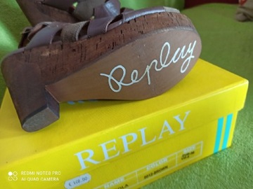 Replay Made in Italy. Buty skórzane. Nowe. Roz. 38