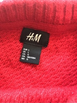 Sweter czerwony męski H&M