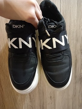 DKNY 38 platforma czarne 