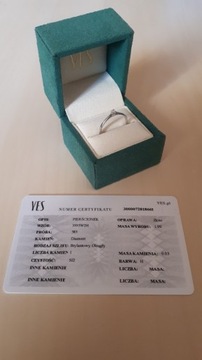 YES Pierścionek zaręczynowy z diamentem próba 585
