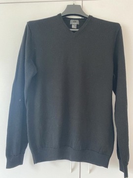 Sweter wełna merino czarny męski H&M M