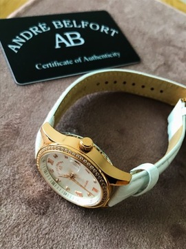 Złoty zegarek z diamentami Andre Belfort AB-8210 