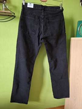 Czarne spodnie jeans Mango prosta nogawka Bella 36