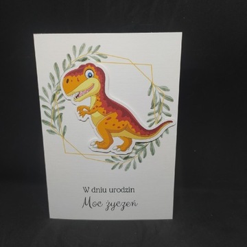 Kartka okolicznościowa W dniu urodzin  49 Dinozaur