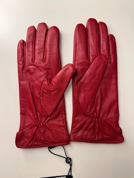 Skórzane, czerwone rękawiczki, Ochnik