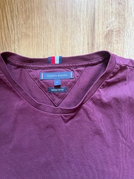 T-Shirt Koszulka Tommy Hilfiger MW0MW20948 Bordo L