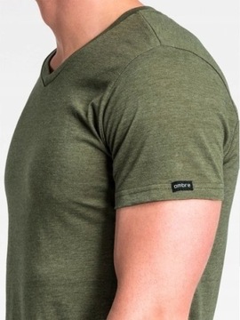 Ombre S1041 nowy tshirt koszulka z logo r. M khaki