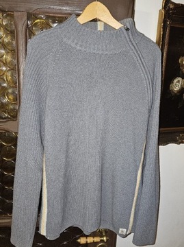 Sweter szary bawełniany XL 