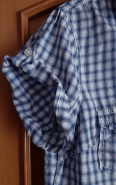Bluzka damska H&M 42 bawełna kratka super 