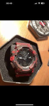 G-Shock czerwony moro GA-100