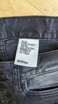 Spodnie H&M Slim fit z dziurami czarne