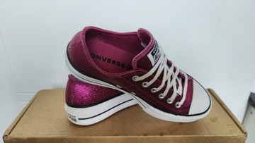 Converse Platforma Różowy Brokat Damski r.38