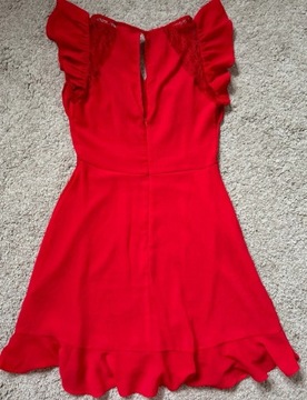 New Look śliczna czerwona koktajlowa sukienka XS S