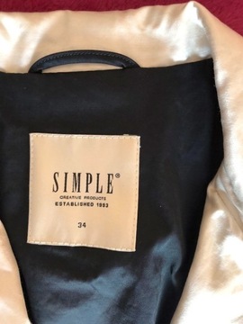 Żakiet Simple r. 34 czarny z piękną aplikacją