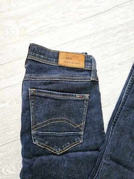 Granatowe dżinsy Tommy Hilfiger 27/32 mid rise