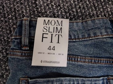 Szorty jeansowe Stradivarius Mom Slim Fit rozm.44 