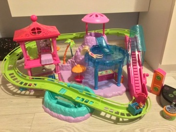 Polly Pocket zestaw z basenem, samochodem,dyskotek