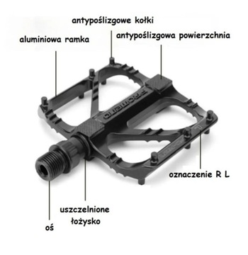 Pedały platformowe, antypoślizgowe Promend R27