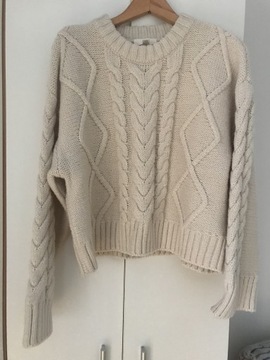 Sweter z warkoczowym splotem H&M rozm L/40