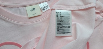 H&M koszulka t-shirt top L.O.G.G. różowa DISNEY XS