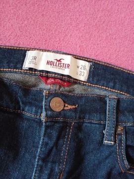 Spodnie jeansowe klasyczne rurki Hollister W26 L33