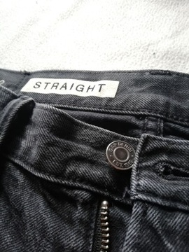 Czarne (denim) jeansy GAP straight, rozmiar 30/32