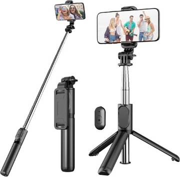 Selfie stick Bluetooth, 4 w 1, wysuwany statyw