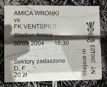 Bilet kolekcjonerski Amica - Ventspils