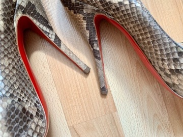 Christian Louboutin oryginalne buty ze skóry węża