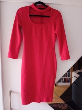 Czerwona elegancka sukienka S