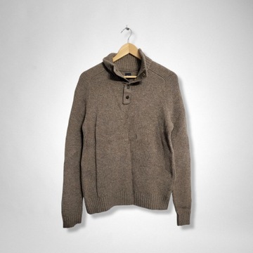 Sweter golf GAP 100% wełna lambswool Woolmark S