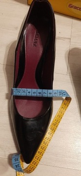 Czarne lakierowane szpilki 8cm buty na obcasie r.40 25,5cm sexy sesje foto