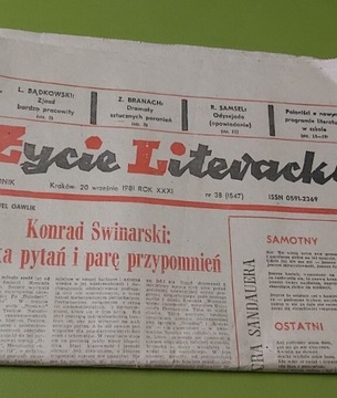 Życie Literackie -wrzesień 1981-nr.38