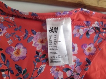 H&M BIKINI strój kąpielowy w kwiaty dół  40 L