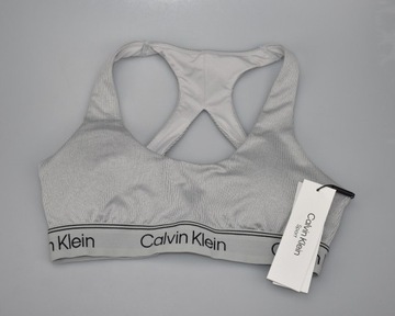 Biustonosz Calvin Klein szary prążkowany r.S