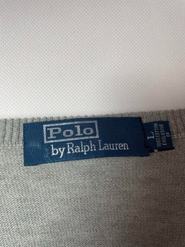Sweter w serek Polo Ralph Lauren L szary