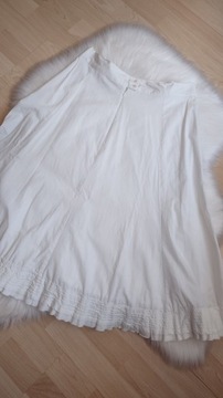 Biała spódnica midi z falbanką z bawełny roz.M Noa