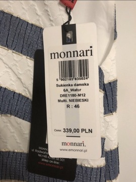 Nowa, elegancka sukienka Monnari, rozmiar 46