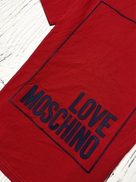 LOVE MOSCHINO Koszulka T-Shirt Męska Logowana r. S