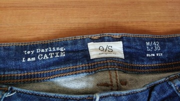 Q/S designed by damskie jeansy 42/30 slim fit blue