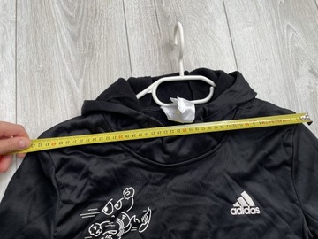 Bluza czarna męska damska z kapturem Adidas S M