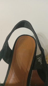 Espadryle damskie na koturnie H&M 38 czarne