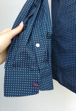 Koszula męska elegancka granatowa / Zara slim L