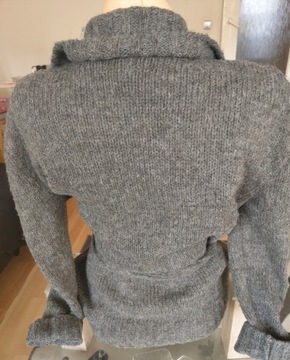 Sweterek popielaty warkocz-TRENDSETTER-roz.XL.