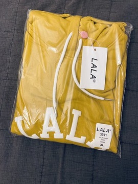 Plny Lala bluza XL musztardowy logo honey goodie