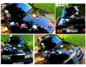 Dekoracja samochodu ozdoby na auto do ślubu Serca