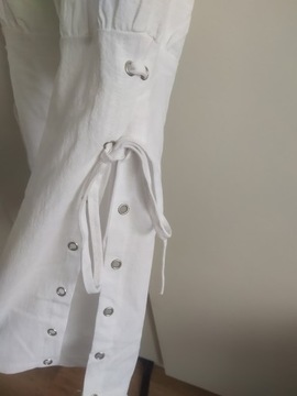 Spodnie białe alladynki sznurowane 48 50