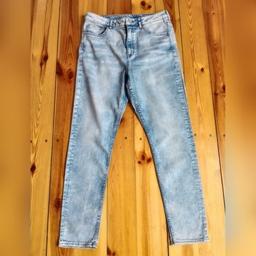 Nowe spodnie jeansy dżinsy H&M 33 42 XL wybielane